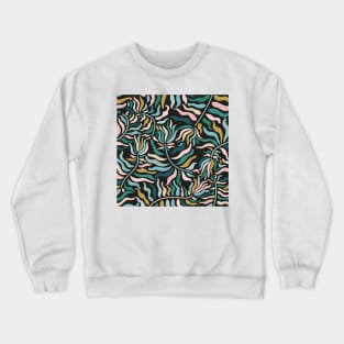 Springtime Florals on Dark Crewneck Sweatshirt